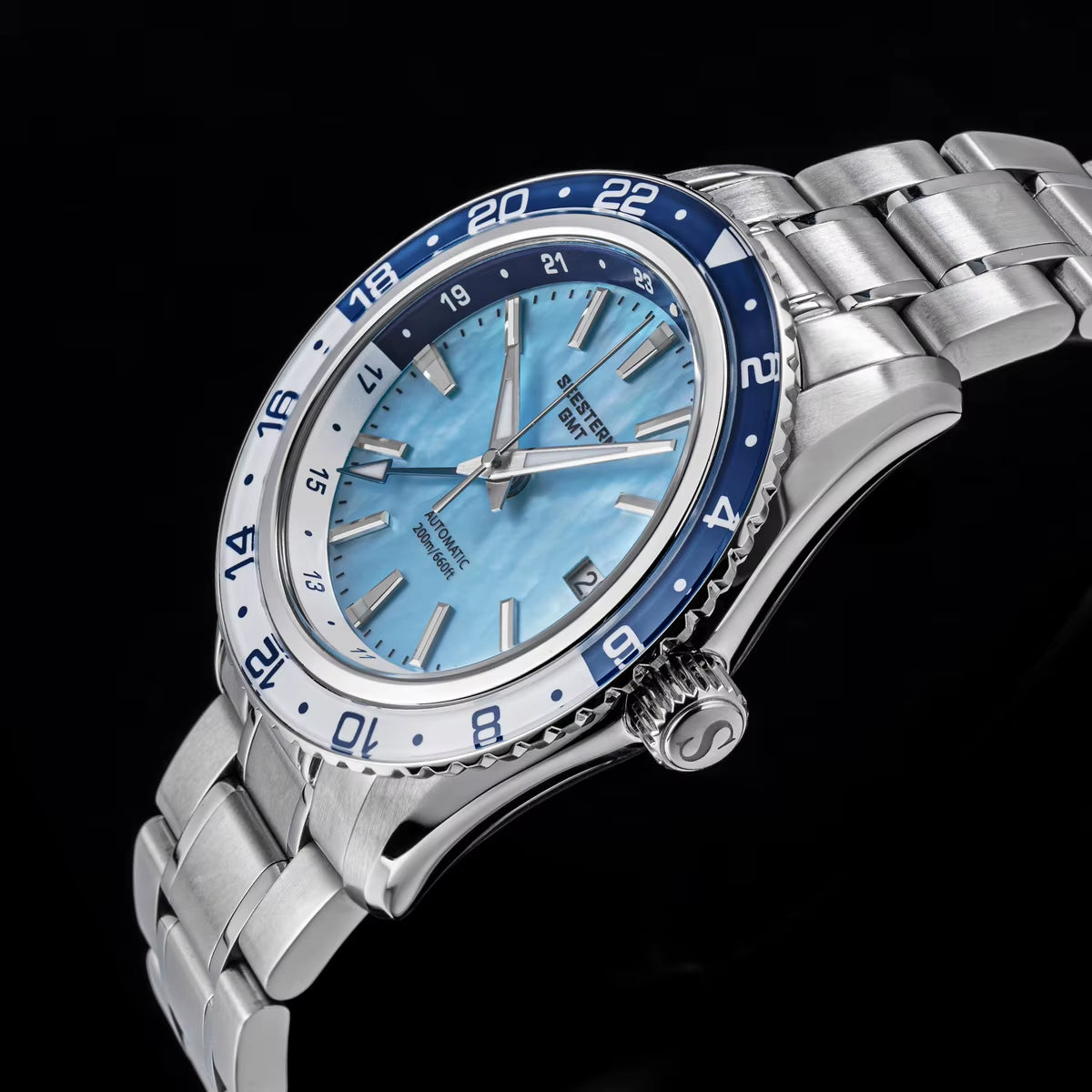 Men of Watch Office GMT Automatic NH34 Movement Sapphire Glass Bezel 20Bar Waterproof Diver Mechanical Wristwatch S456