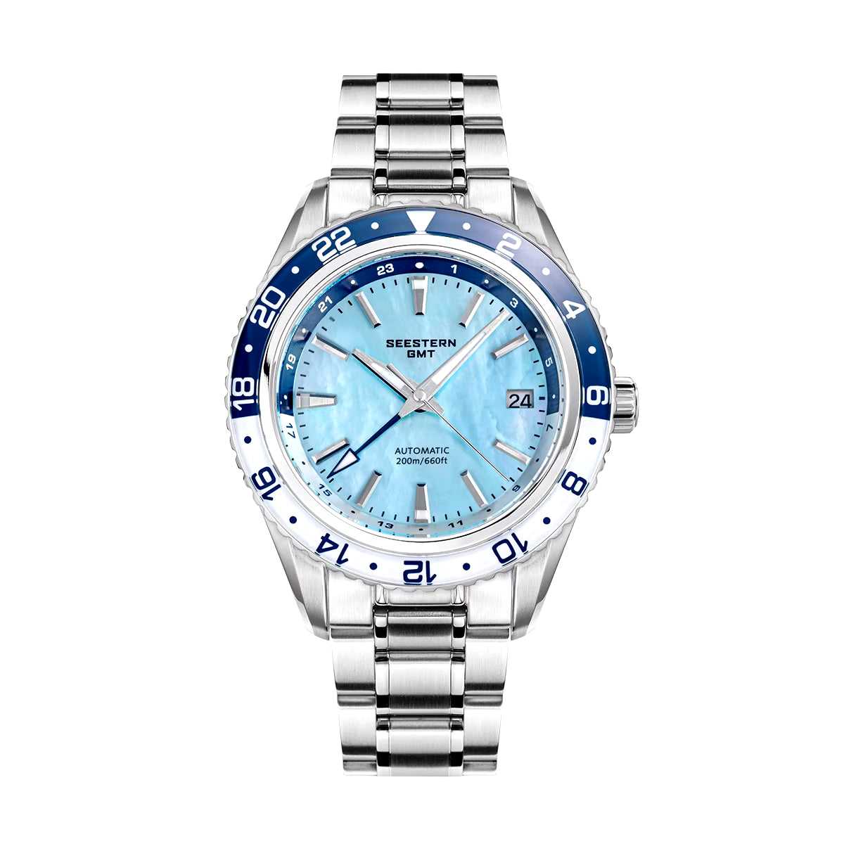 Men of Watch Office GMT Automatic NH34 Movement Sapphire Glass Bezel 20Bar Waterproof Diver Mechanical Wristwatch S456