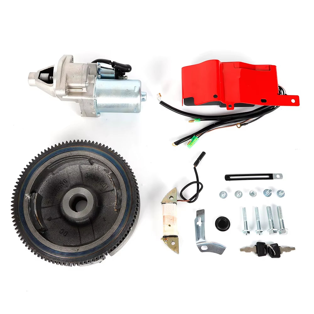 Electric Motor Start Flywheel Kits,Engine Ignition Switch Coil Fan Cover for Honda GX160 5.5HP GX200 6.5Hp/Gx390 13Hp Gx340 11Hp