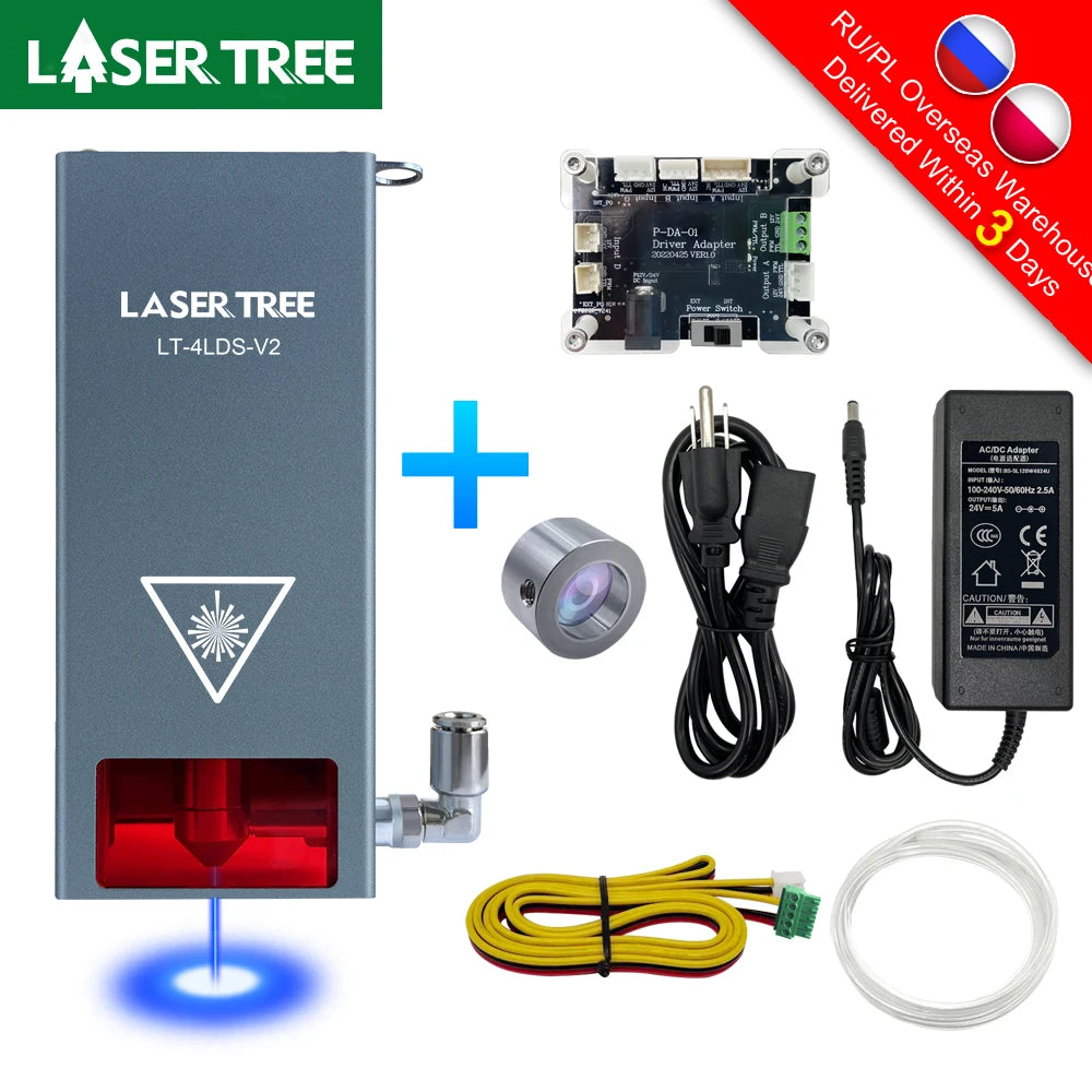 20W/10W/5W/4W Laser Head for CNC Engraver Wood Cutting DIY Laser Tools 450Nm TTL/ PWM Blue Light Laser Module