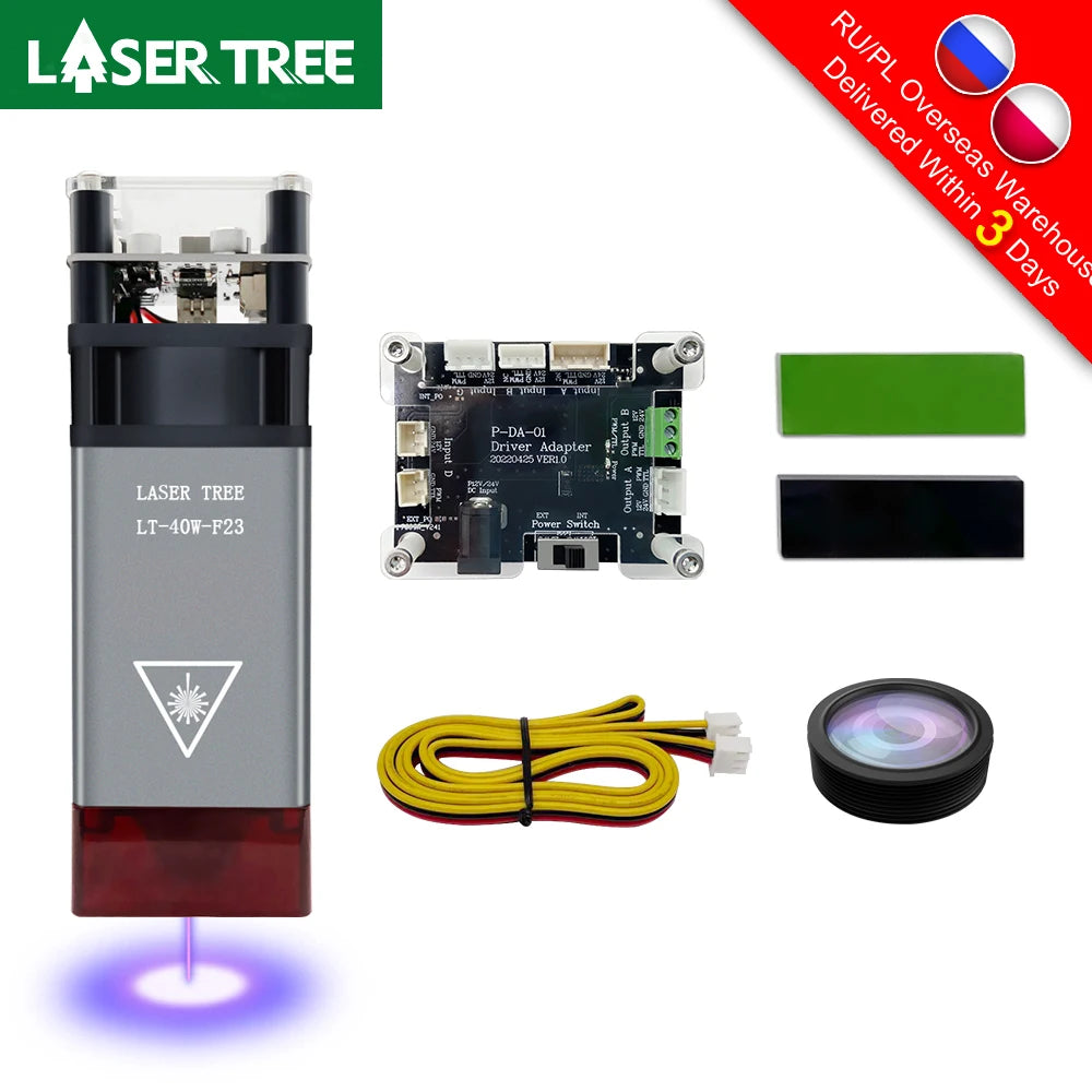 20W/10W/5W/4W Laser Head for CNC Engraver Wood Cutting DIY Laser Tools 450Nm TTL/ PWM Blue Light Laser Module