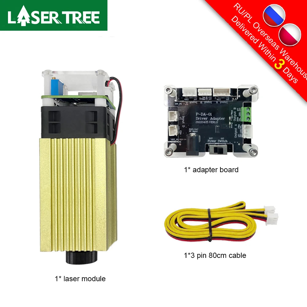 20W/10W/5W/4W Laser Head for CNC Engraver Wood Cutting DIY Laser Tools 450Nm TTL/ PWM Blue Light Laser Module