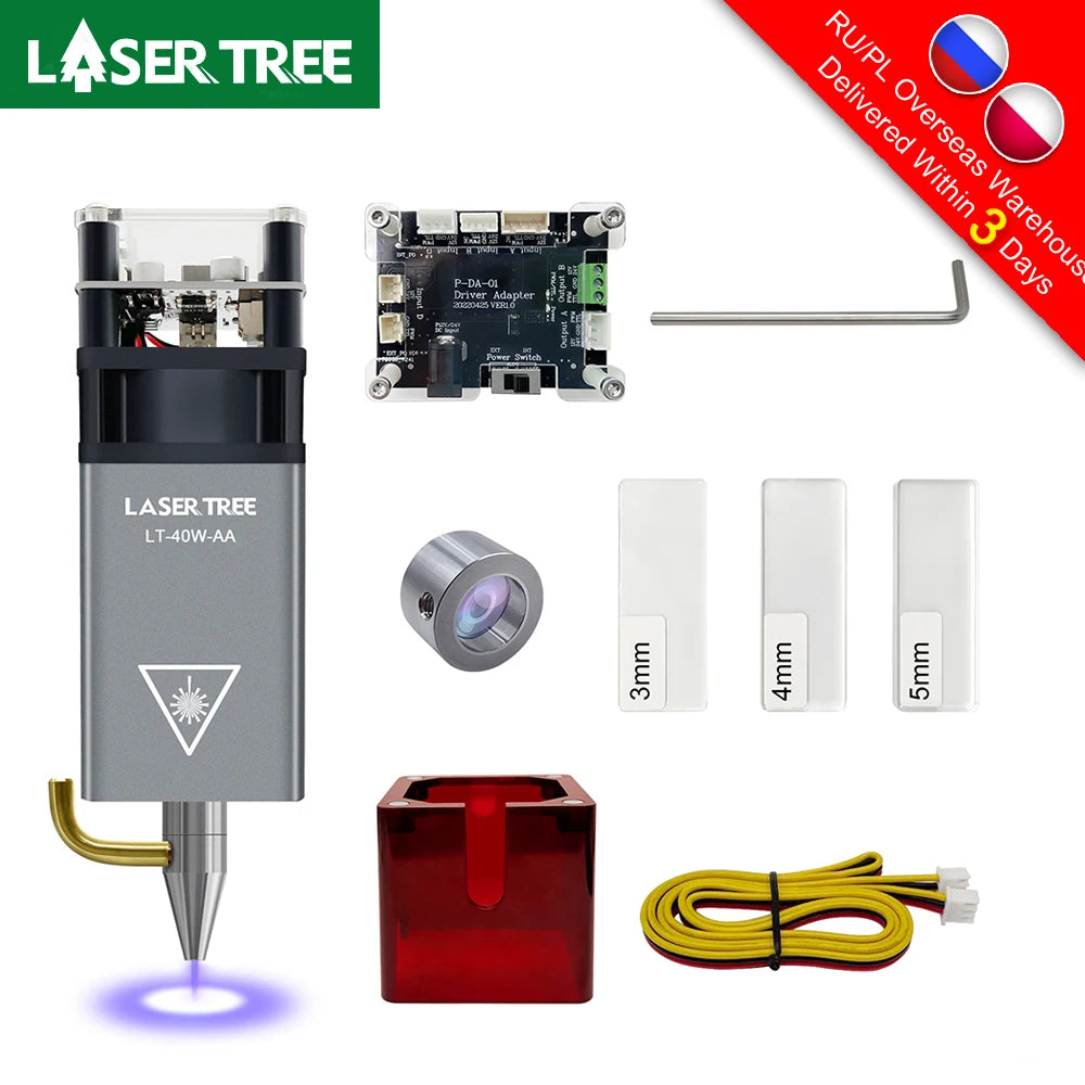20W/10W/5W/4W Laser Head for CNC Engraver Wood Cutting DIY Laser Tools 450Nm TTL/ PWM Blue Light Laser Module