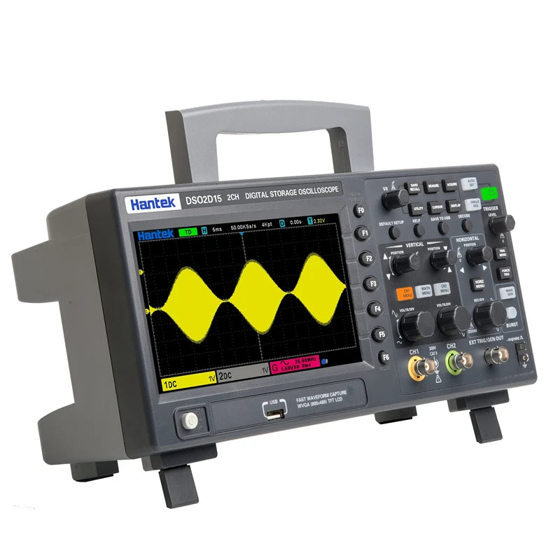 DSO2D15 Digital Oscilloscope DSO2C10 2D10 2 Channels 150Mhz Osciloscópio 25Mhz Signal Generator Voltmeter Frequency Meter