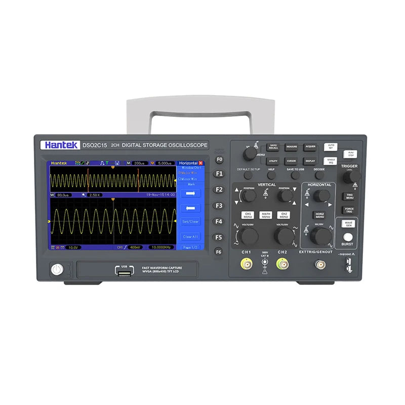 DSO2D15 Digital Oscilloscope DSO2C10 2D10 2 Channels 150Mhz Osciloscópio 25Mhz Signal Generator Voltmeter Frequency Meter