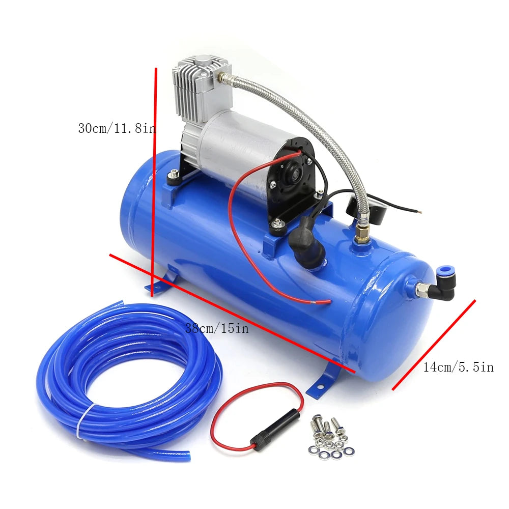 Air Horn Kit 6L Mit 100 Psi 12V Luft Kompressor Air Trumpethorn Compressor