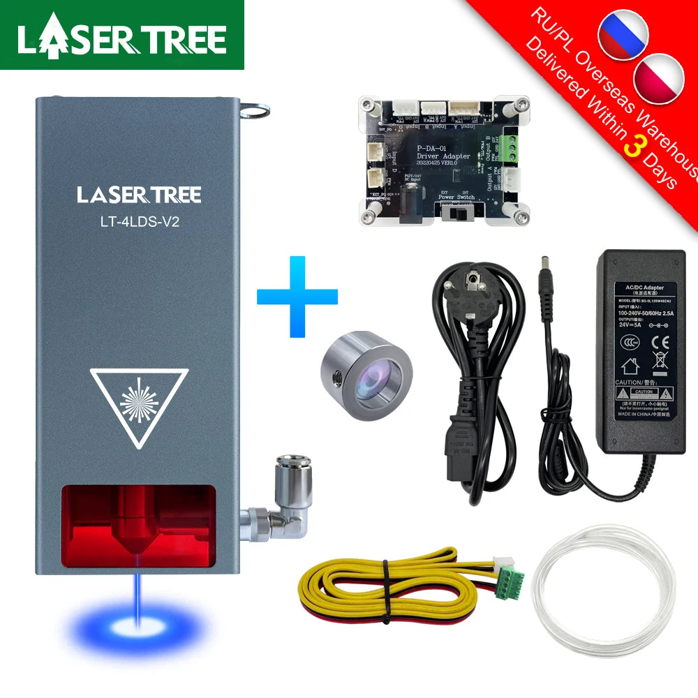 20W/10W/5W/4W Laser Head for CNC Engraver Wood Cutting DIY Laser Tools 450Nm TTL/ PWM Blue Light Laser Module