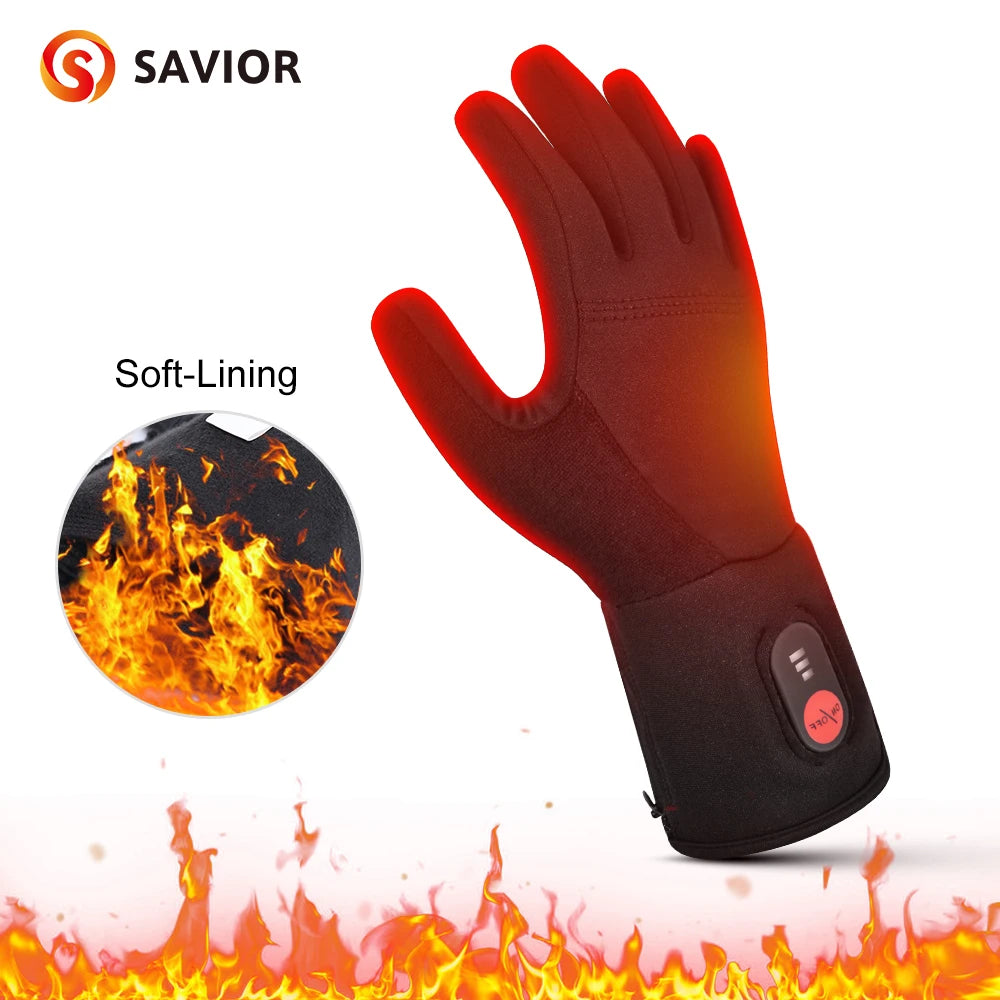 ed Gloves Electric Skiing Winter Warm Support Touch Screen Glove Men Women Snowboarding Thermal Skiing Liner Outdoor