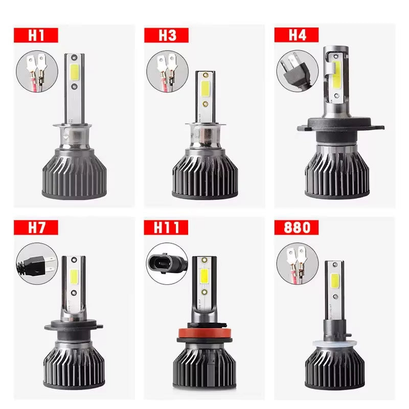H4 H11 H7 LED Car Headlight Bulb 12000LM 6000K H1 H13 9005 HB3 9006 HB4 Headlamp Conversion Kits No Dark Spots