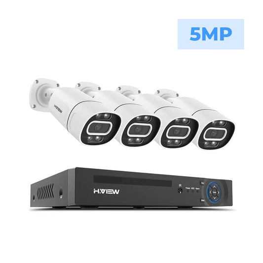 4K 5Mp 8Mp Poe Cctv Security Camera System Home Video Surveillance Kit 8Ch Nvr Audio Outdoor Ip Camera Xmeye App