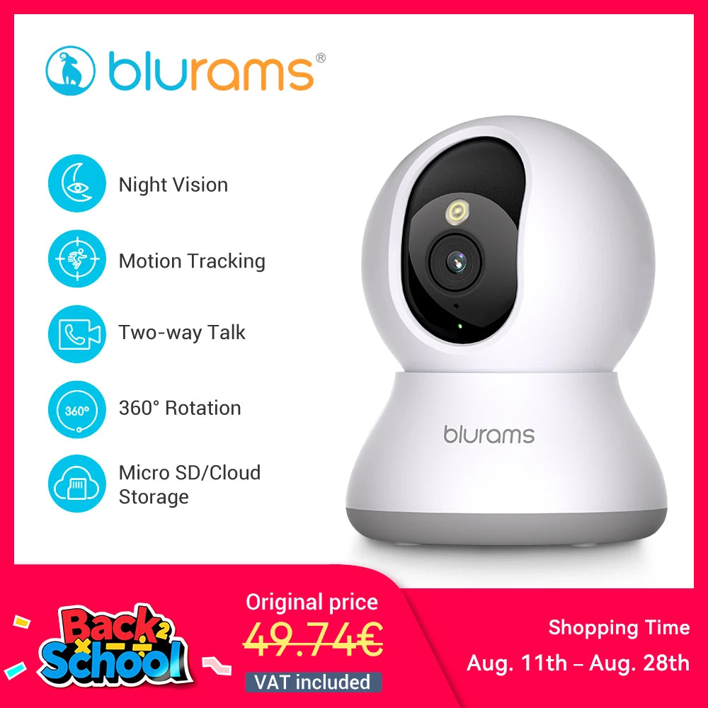 Baby Monitor Camera 2K HD Home Security Camera with Motion Detection and Two-Way Audio, Easy Setup, Clear Day & Night