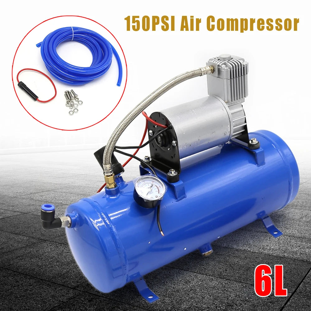 Air Horn Kit 6L Mit 100 Psi 12V Luft Kompressor Air Trumpethorn Compressor