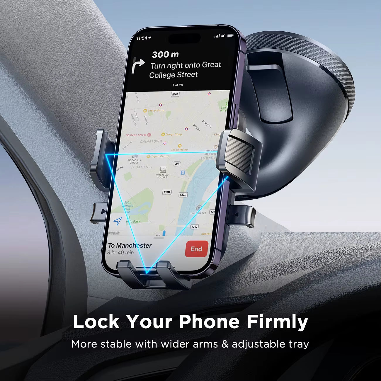 Joyroom Phone Holder Mount for Car Strong Suction Hands-Free  Cell Phone Mounts for Dashboard/Windshield 360° Rotation