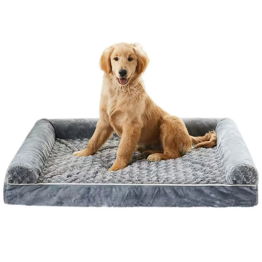 Luxury Dog Bed Memory Foam Mat Dog Accessories Waterproof All Season Universal Machine Washable Bed for Dog Bed Medium Size Dog