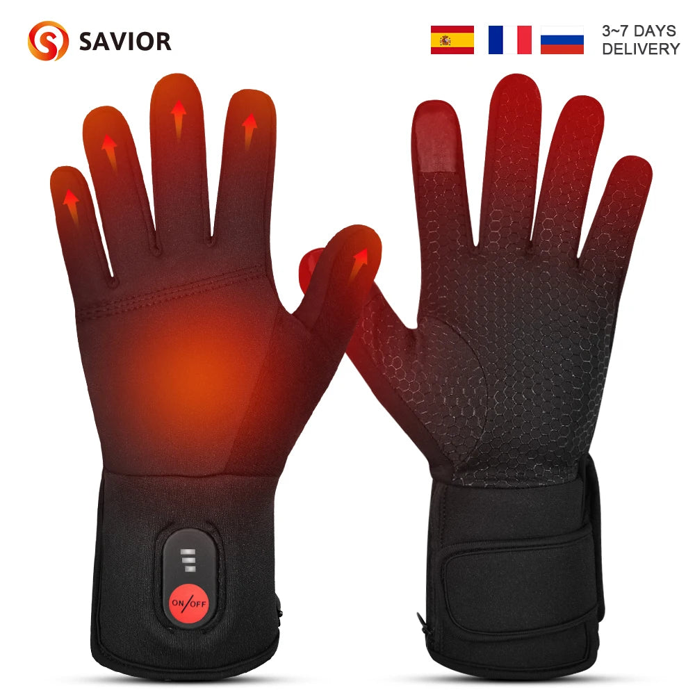 ed Gloves Electric Skiing Winter Warm Support Touch Screen Glove Men Women Snowboarding Thermal Skiing Liner Outdoor