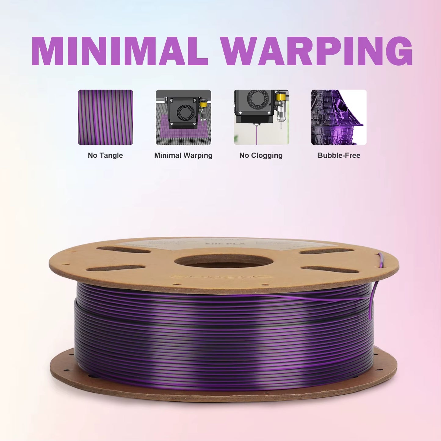 Dual Color Series Silk PLA and Matte PLA 1KG 1.75Mm Diameter High Quality Filament for FDM 3D Printing New Arrival