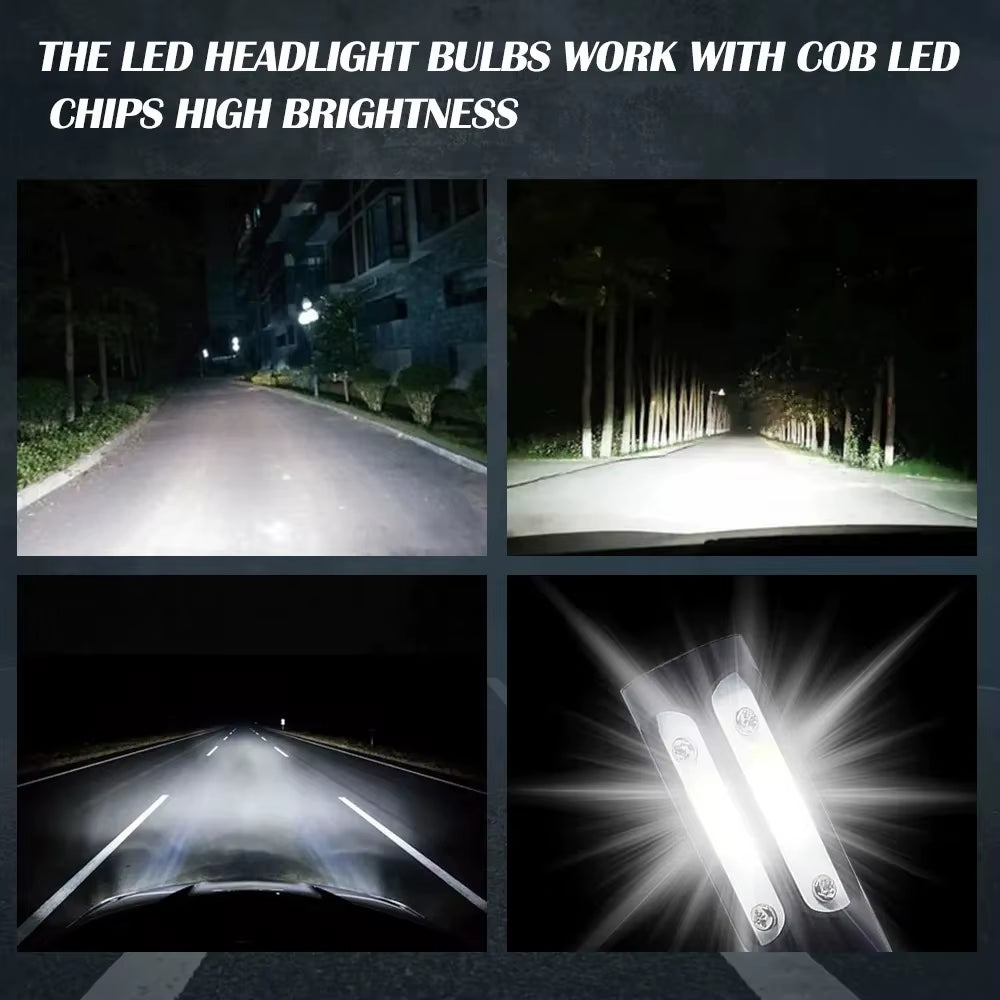 2Pcs 16000Lm 50W H4 H8 H9 9004 9007 Hi/Lo Beam H1 H3 H7 9005/HB3 9006/HB4 H8H9H11 9012 Auto Led Headlight White Car Lights 12V