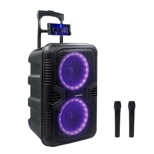 Portable Outdoor Speaker Subwoofer 200W High Power Wireless Stereo Karaoke Trolley BT Speakers FM Radio Battery Soundbox