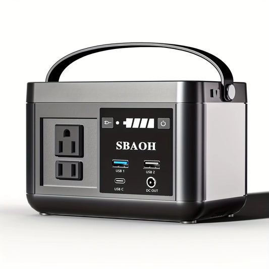 Portable Power Station P86,88.8Wh 3.7 V Lifepo4 Battery,With 120W (150W Peak) AC Outputs, Solar Generator for Travel and Camping