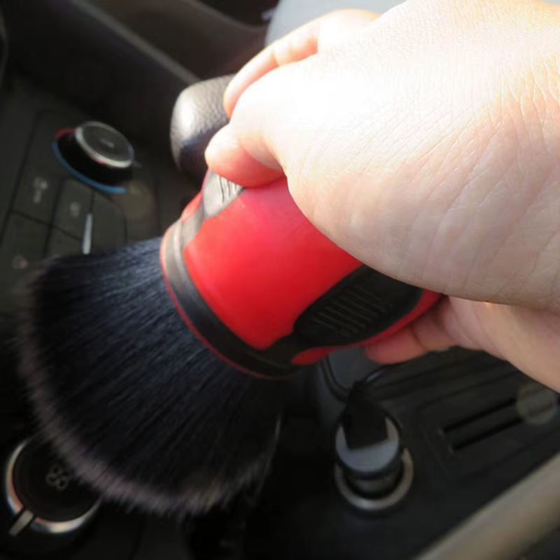 Car Detailing Brushes with Holder Auto Air Vent Cleaning Soft Brush Car Interior Bristles Cleaning Brush for Car Cleaning Tool