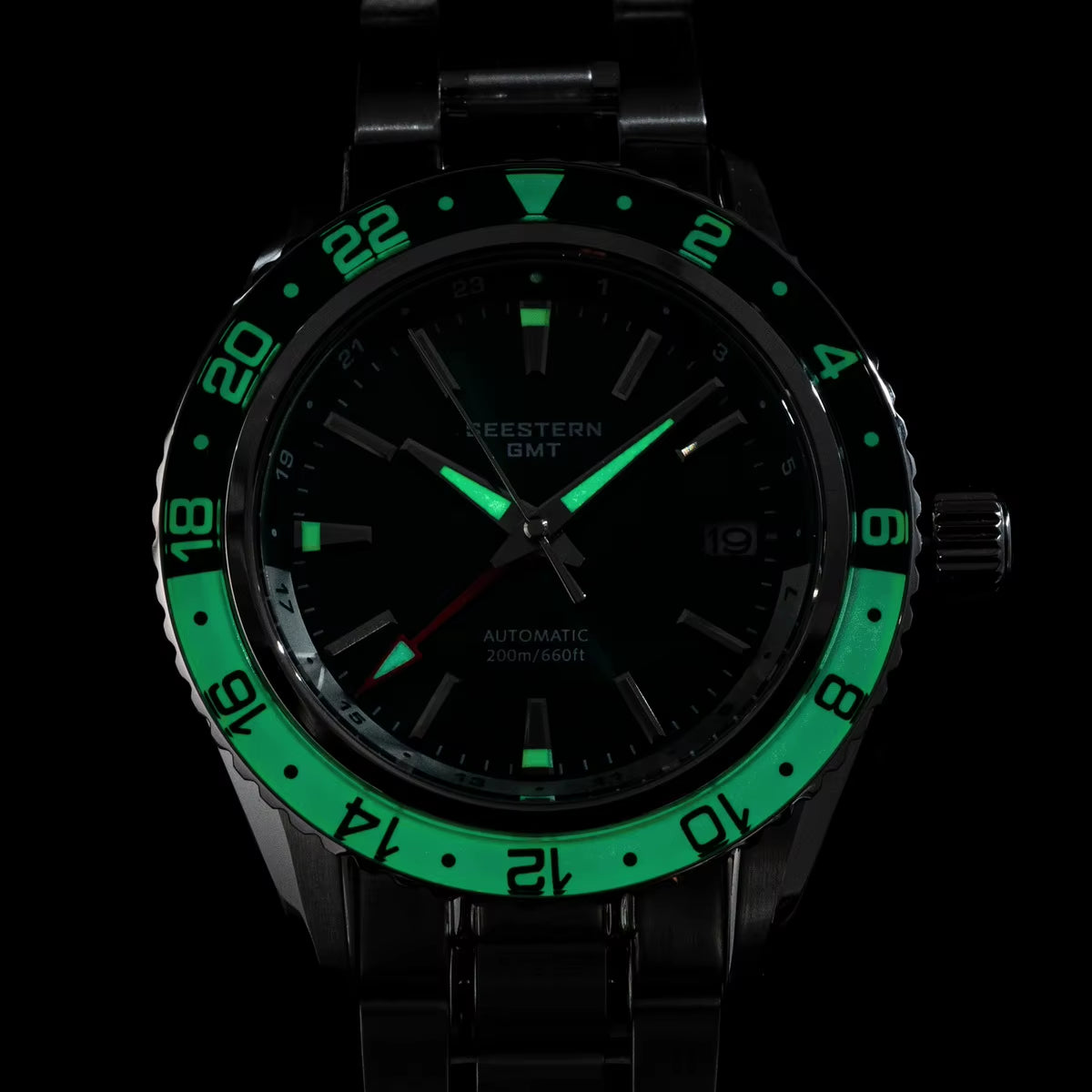 Men of Watch Office GMT Automatic NH34 Movement Sapphire Glass Bezel 20Bar Waterproof Diver Mechanical Wristwatch S456