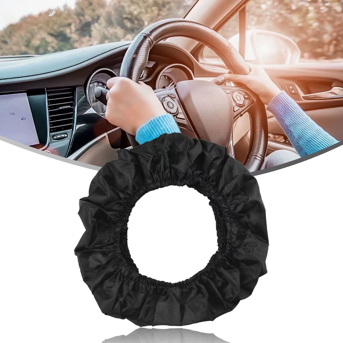 Car Steering Wheel Cover Dust-Proof Universal Oxford Cloth Repair and Protection Parts Car Steering Wheel Cover