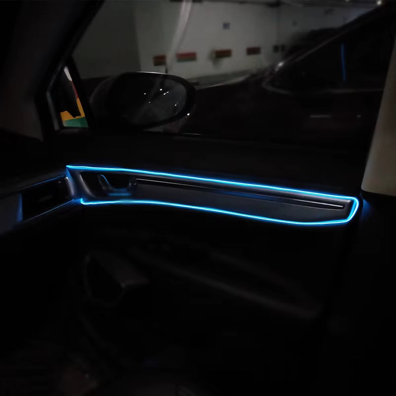 1M/3M/5M Car Interior Led Decorative Lamp EL Wiring Neon Strip for Auto DIY Flexible Ambient Light USB Party Atmosphere Diode