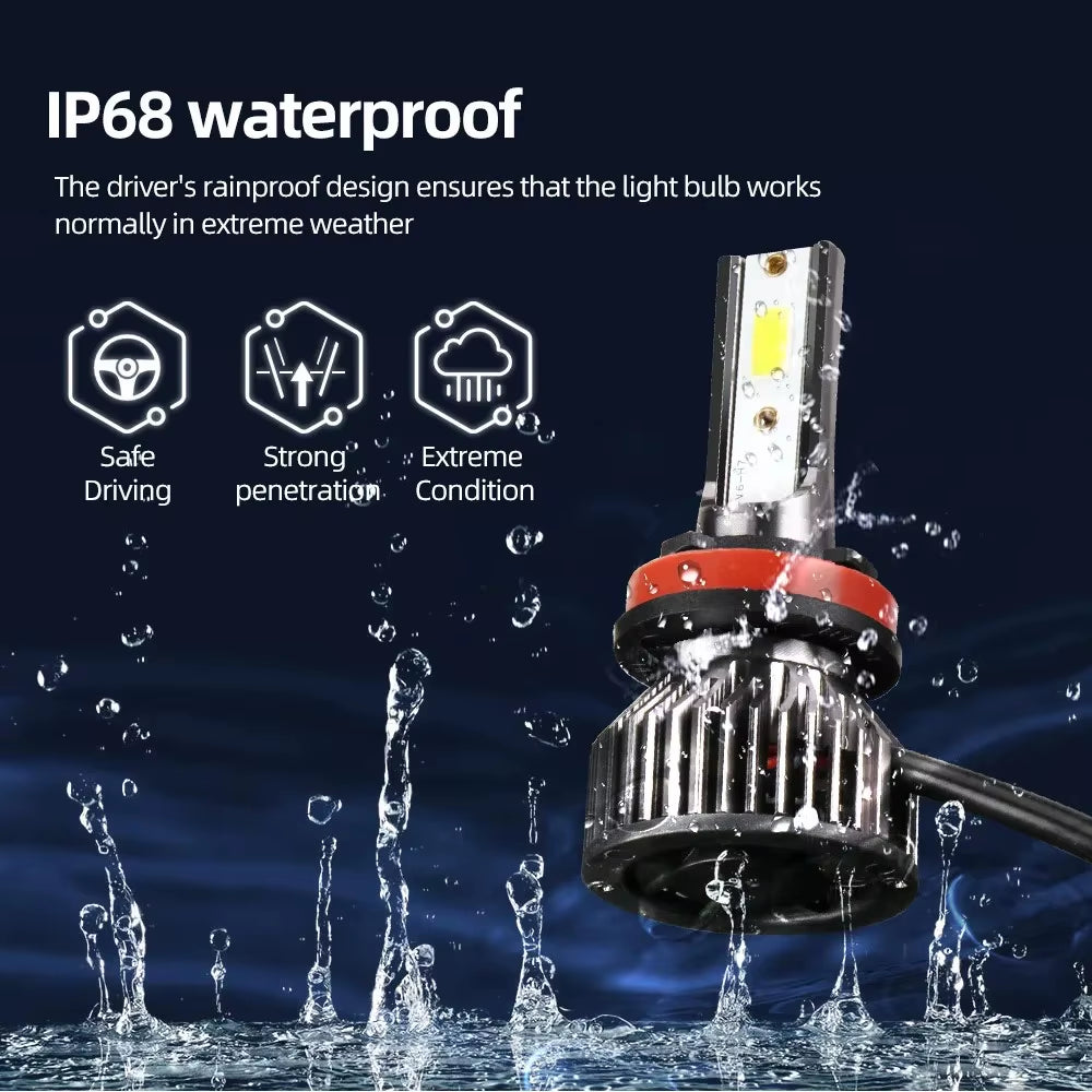 H4 H11 H7 LED Car Headlight Bulb 12000LM 6000K H1 H13 9005 HB3 9006 HB4 Headlamp Conversion Kits No Dark Spots
