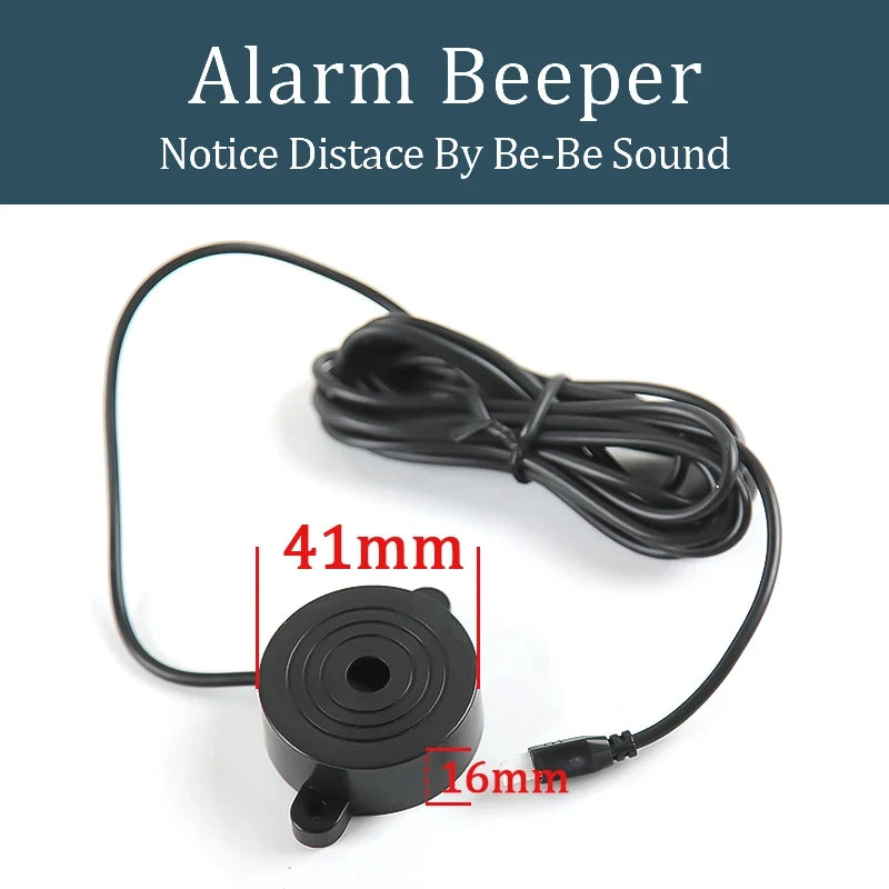 4 Sensors Buzzer 22Mm Car Parking Sensor Kit Reverse Backup Radar Sound Alert Indicator Probe System 12V Free Shipping