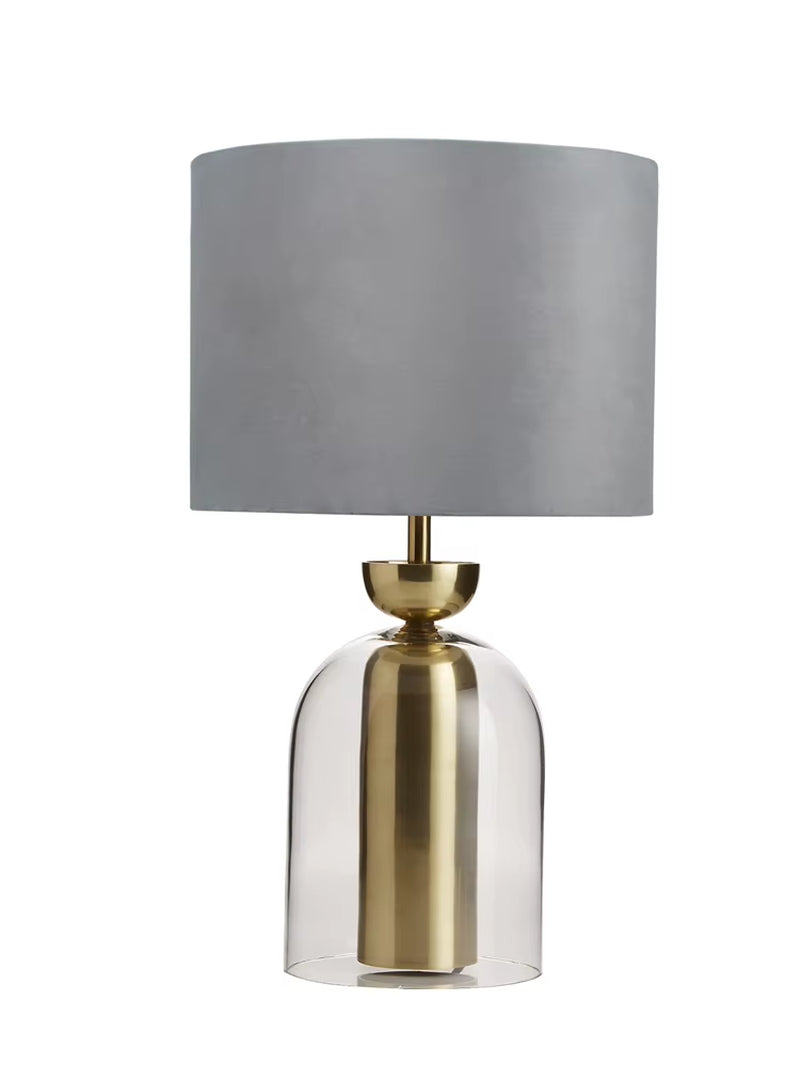 E27 Glass Table Lamp Modern New Design Table Lamp LED Table Light Fabric Shade Glass Base Decoration Lamp Apartment Lamp