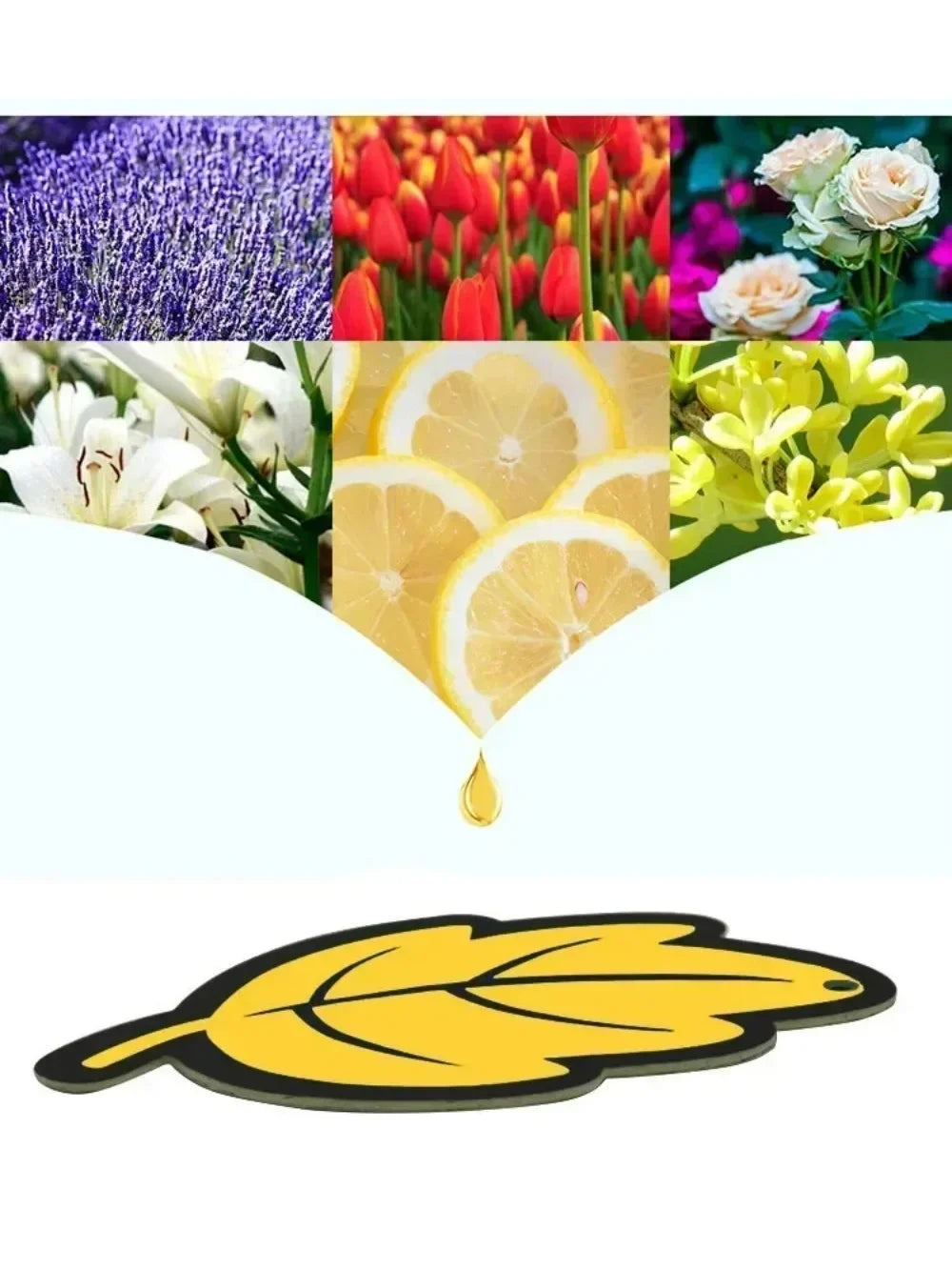 6-60Pcs Car Air Freshener Natural Scented Tea Paper Auto Hanging Vanilla Perfume Fragrance Leaf Shape Car Accessories Interior