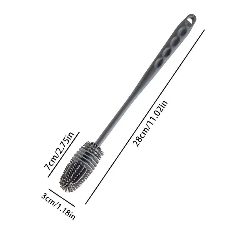 Silicone Bottle Brush Insulation Cup Washing No Deadend Long Handled Cleaning Brush Household Multifunctional Cleaning Tools