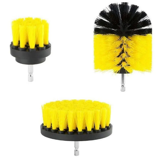 2-6Inch Brush Attachment Power Scrubber Drill Brush Nylon Stain Polisher Bathroom Kit with Extender Universal Cleaning Tools