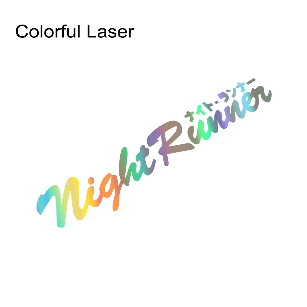 Car Sticker Japanese JDM Racing Sticker Night Runner Front Windshield Waterproof Vinyl Film Decor Decals Auto Tuning Accessories