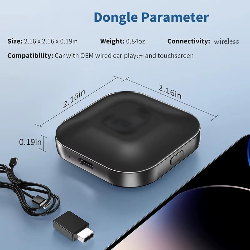C1 Wireless Carplay AI BOX Wireless Android Auto WIFI 2.4G & 5.8Ghz BT5.0 Auto Connect Plug&Play for Wired AA CP Cars