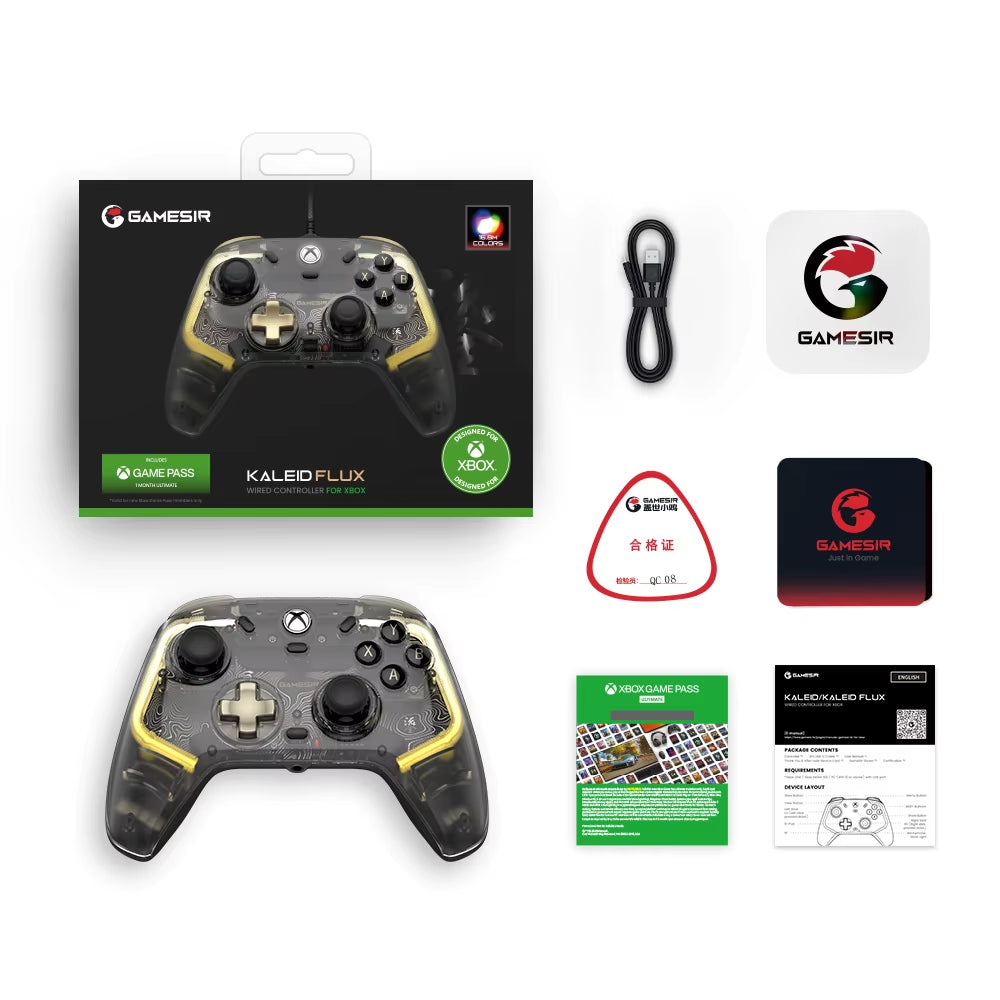 Gamesir Kaleid Flux Xbox Controller Wired Gamepad for Xbox Series X, Xbox Series S, Xbox One Game Console Hall Effect Joystick