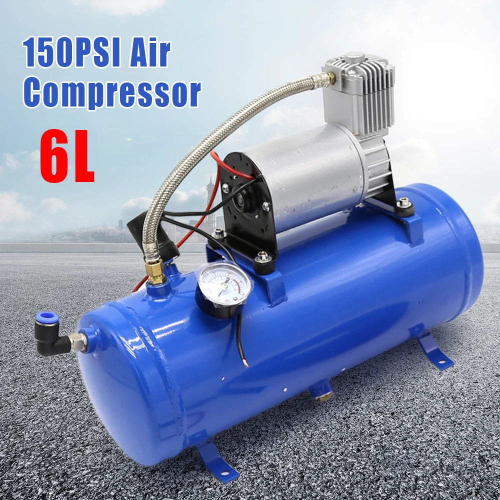 Air Horn Kit 6L Mit 100 Psi 12V Luft Kompressor Air Trumpethorn Compressor