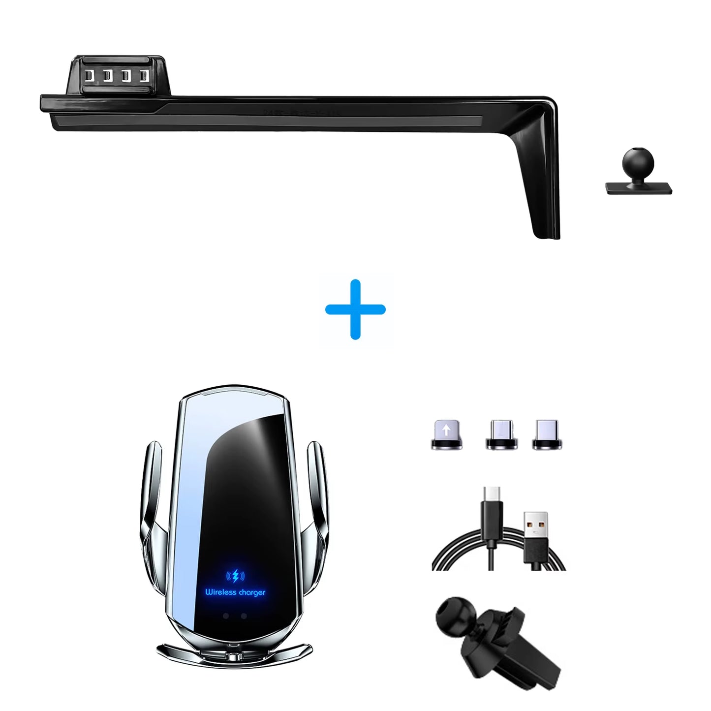Car Phone Holder for Hyundai Santa Fe MX5 2024 2025 Screen Panel Fixed Base Fast Wireless Charging Phone Mount Car Accessories