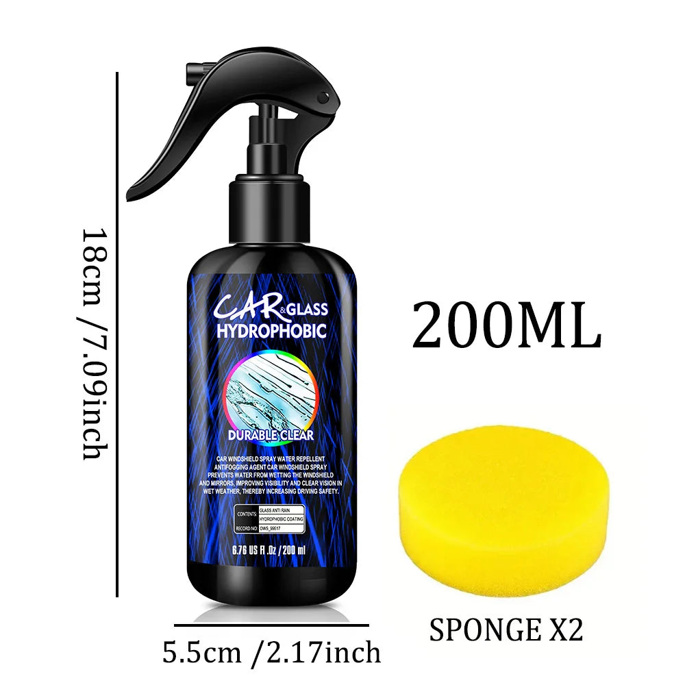 Auto Water Repellent Spray anti Rain Coating for Cars Glass Hydrophobic Anti-Rain Car Liquid Windshield Mirror Water Repellent