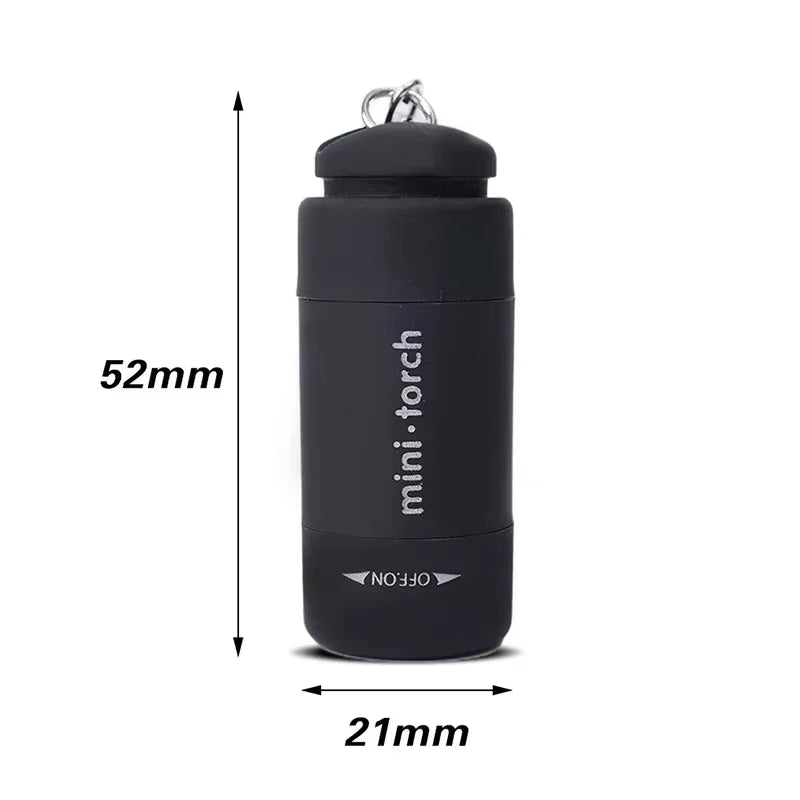 Mini LED Flashlight USB Charging Flashlight Keychain Portable Pocket Flashlight Waterproof Outdoor Portable Lighting