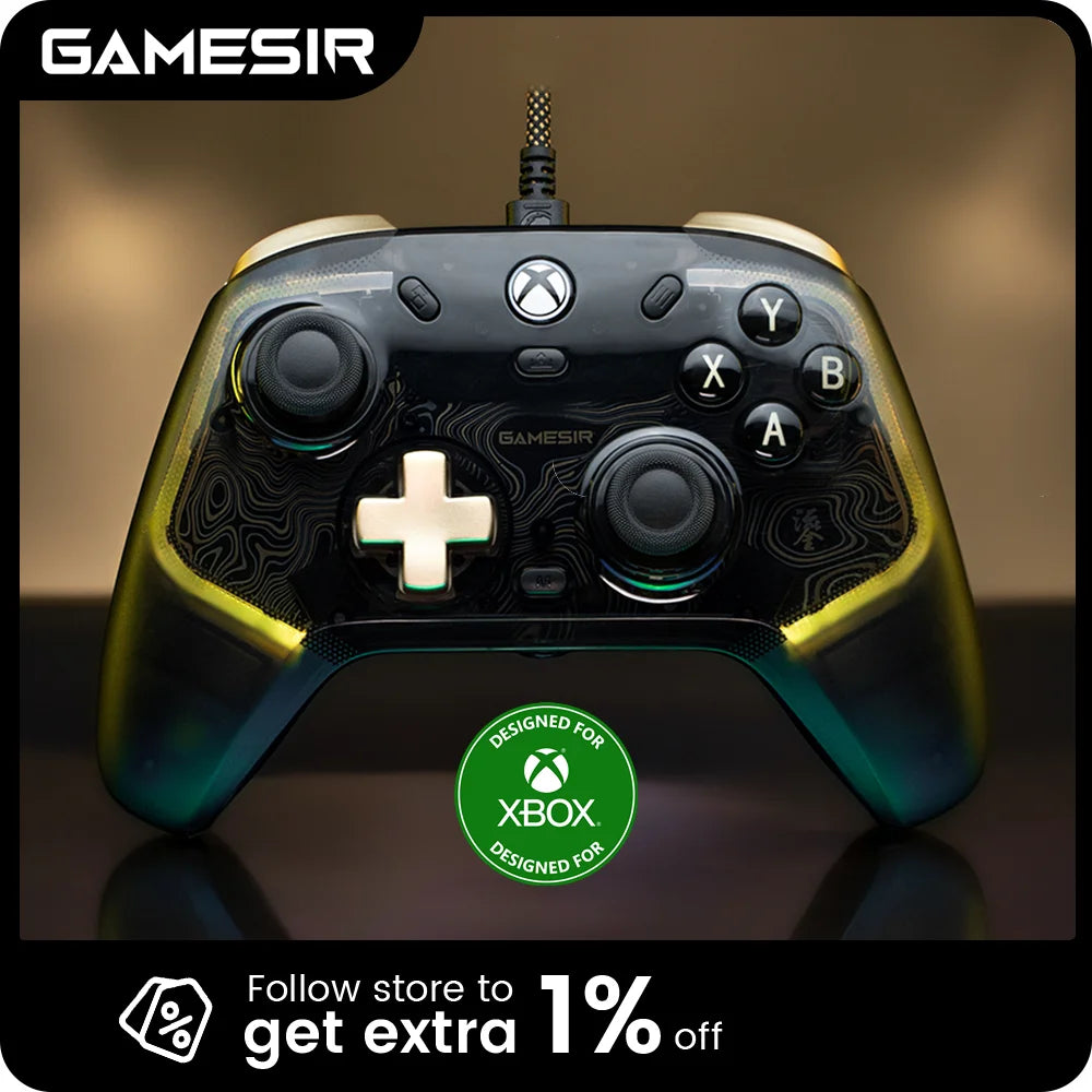 Gamesir Kaleid Flux Xbox Controller Wired Gamepad for Xbox Series X, Xbox Series S, Xbox One Game Console Hall Effect Joystick