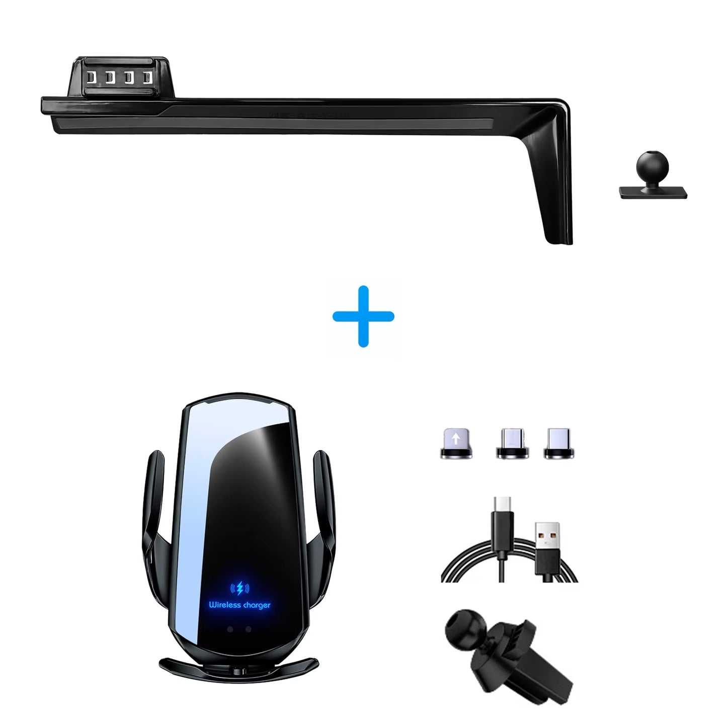 Car Phone Holder for Hyundai Santa Fe MX5 2024 2025 Screen Panel Fixed Base Fast Wireless Charging Phone Mount Car Accessories