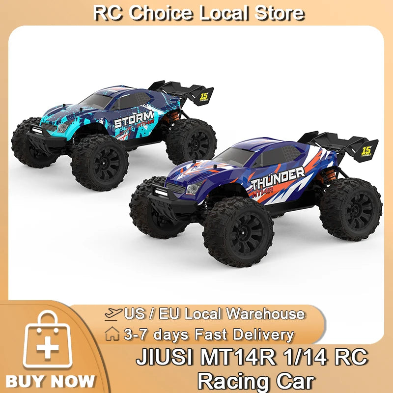 JIUSI MT14R 1/14 RC Racing Car 3S 35C 2200Mah 80Km/H Brushless Motor 2.4G Remote Control 4WD Off-Road RC Trucks Toys