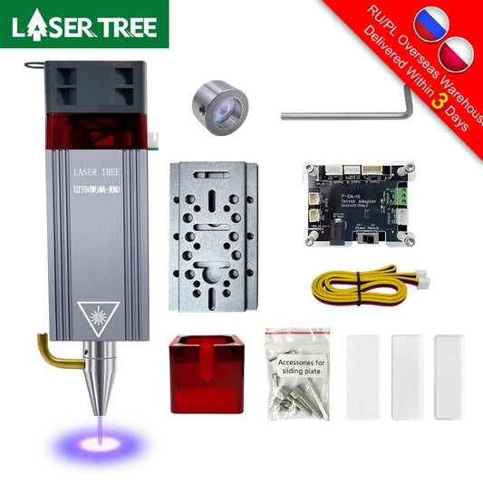 20W/10W/5W/4W Laser Head for CNC Engraver Wood Cutting DIY Laser Tools 450Nm TTL/ PWM Blue Light Laser Module