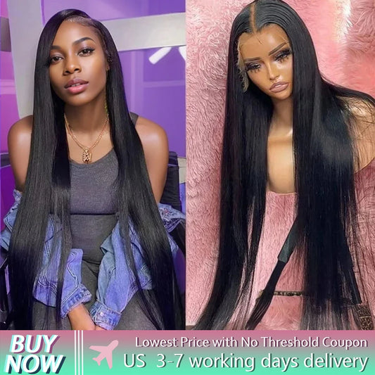Straight Lace Frontal Wig Human Hair Wigs 13X4 13X6 Transparent Lace Front Wigs Pre Plucked Brazilian Cheap Lace Wigs on Sale