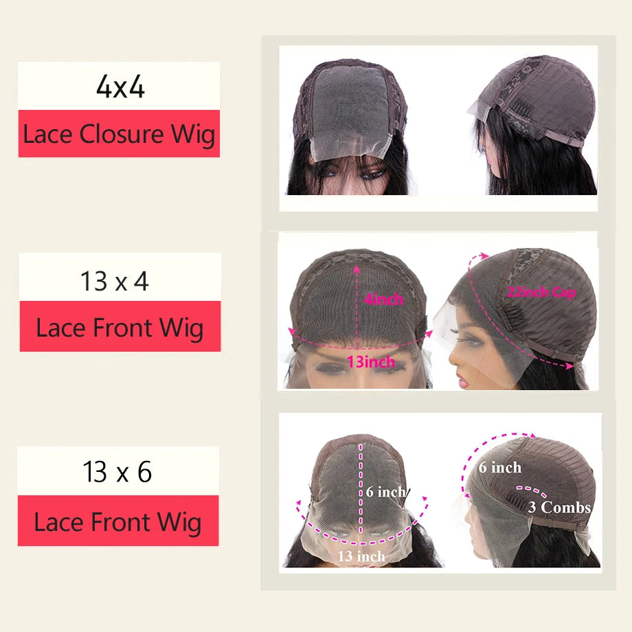 Straight Lace Frontal Wig Human Hair Wigs 13X4 13X6 Transparent Lace Front Wigs Pre Plucked Brazilian Cheap Lace Wigs on Sale